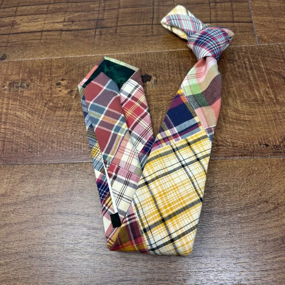 NWT: Mens J. Crew Madras Cotton Necktie
